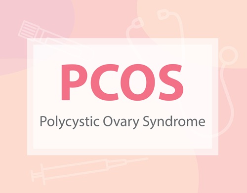 PCOS Polycystic ovary syndrome disease concept